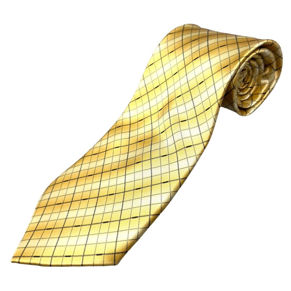 Life Style Mens Vintage Italian Dress Tie‎ Geometric Diamond Pattern 59" 4"